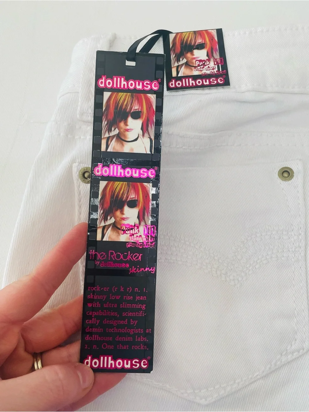 Dollhouse Skinny White Jeans The Rocker NWT Size 9